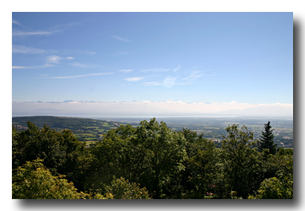 blick vom col de la faucille auf den genfer see